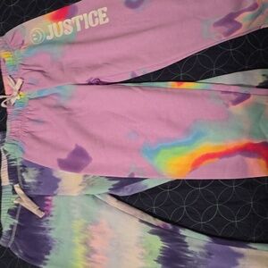 Justice Multicolor Ombre and Tie-Dye Joggers